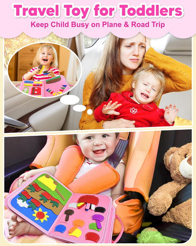 Exorany Busy Board Montessori Toys for Toddler Girl Birthday Gift Busy Book