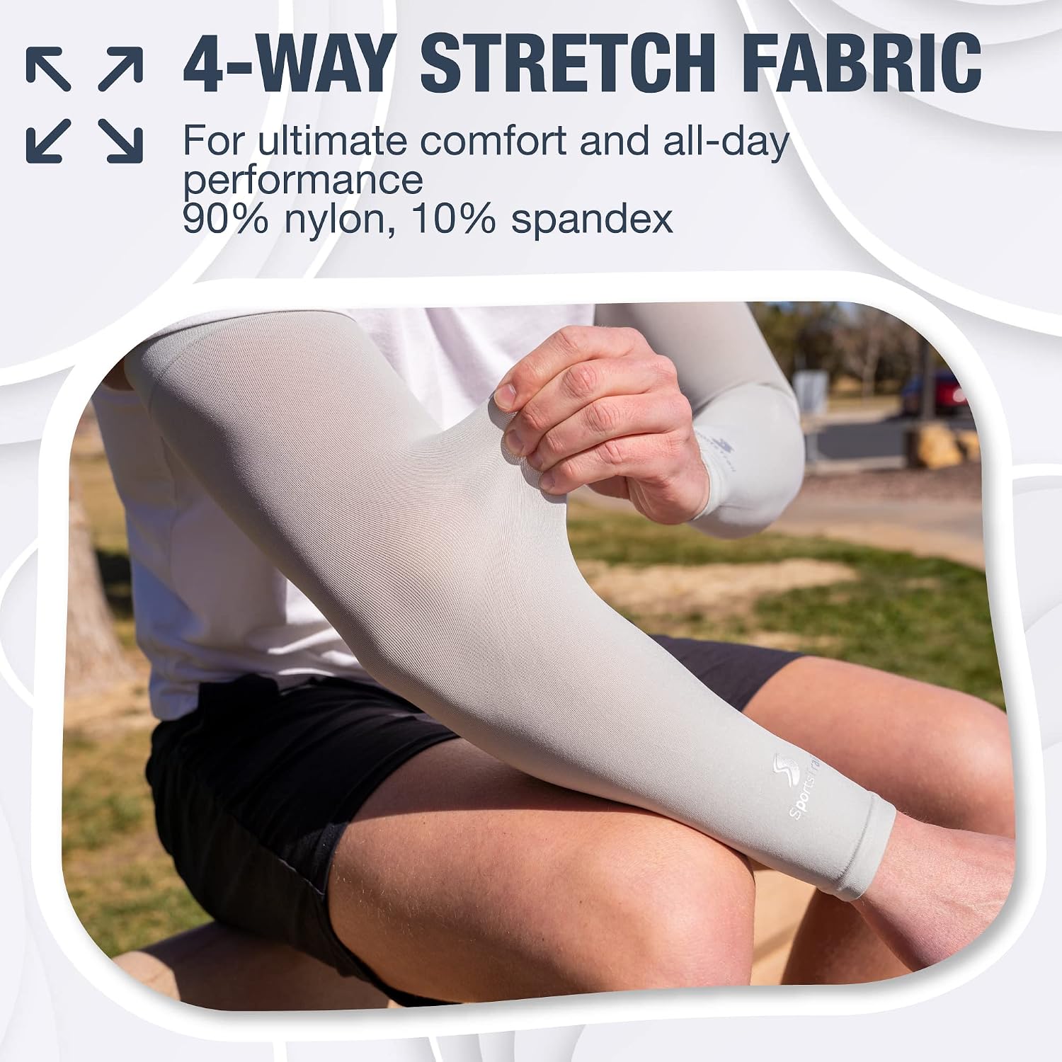 SportsTrail Cooling Arm Sleeves for Men & Women – Breathable, UV Sun Protection, Sports Arm Sleeves for Women, Men & Youth