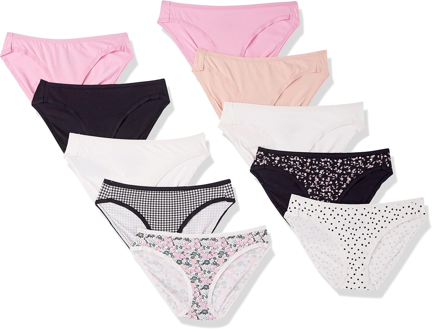 Amazon Essentials Women's Cotton Spandex Bikini Brief Underwear (Available in Plus Size)