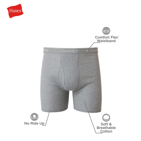 Hanes Men Hanes Boxer Briefs, Cool Dri Moisture-Wicking Underwear, Cotton No-Ride-up for Men, Multi-Packs Available