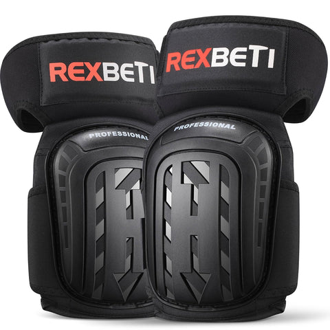 REXBETI Knee Pads for Men, Anti-slip Construction Gel Knee Pads for Work