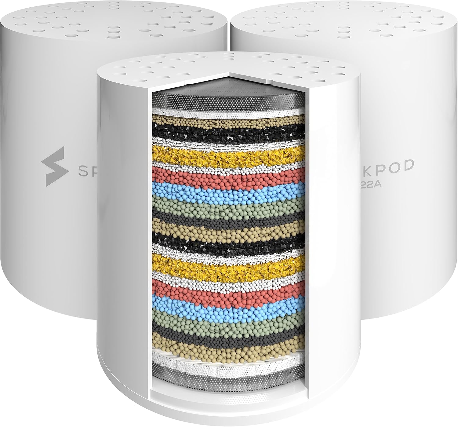 SparkPod Replacement Shower Filter for Filtered Showerhead, Hard Water