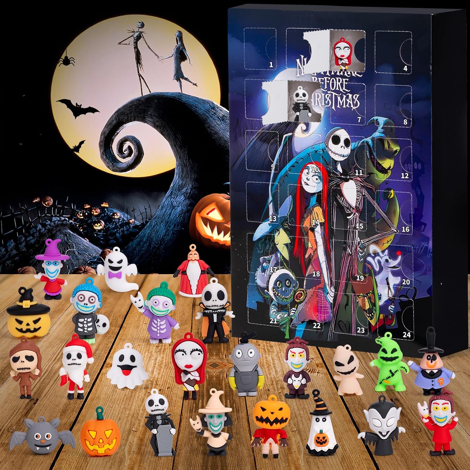 Nightmare Be Christmas Advent Calendar,Halloween Advent Calendar 2026,with 24 Collectible for Kids Adult Boys Girls,Halloween Calendar Countdown Box Halloween Gifts