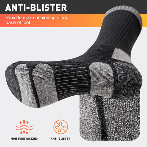 Niorasen Merino Wool Socks for Men & Women, Thermal Winter Crew Warm Socks