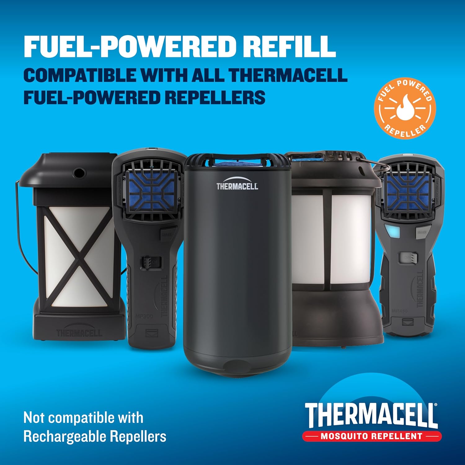 Thermacell Mosquito Repellent Refills; Provide 120 Hours of Protection; Contain 30 Repellent Mats, 10 Fuel Cartridges; Compatible with Any Fuel-Powered Mosquito Repeller Product