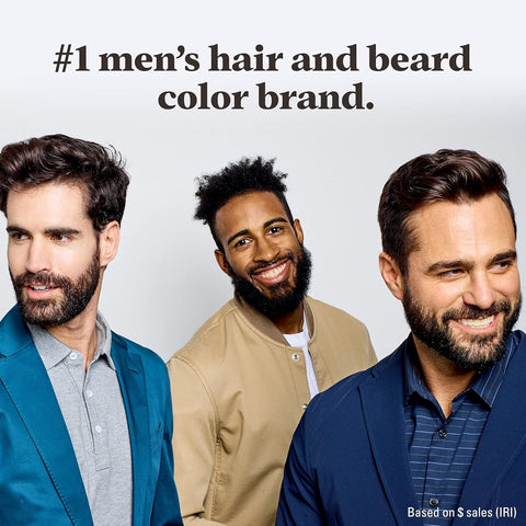 JUST FOR MEN Mustache & Beard Dye, Keratin, Jet Black M-60 (3 Pack) | Mustache & Beard color jet black designed for facial hair to instantly eliminate gray. Enhanced with keratin & biotin.