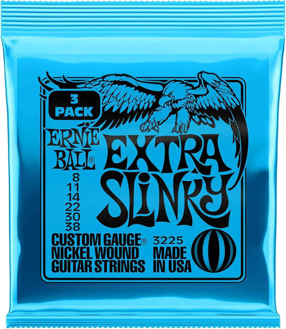 Ernie Ball Burly Slinky Nickel Wound Electric Guitar Strings 3-pack, 11-52 Gauge (P03226)