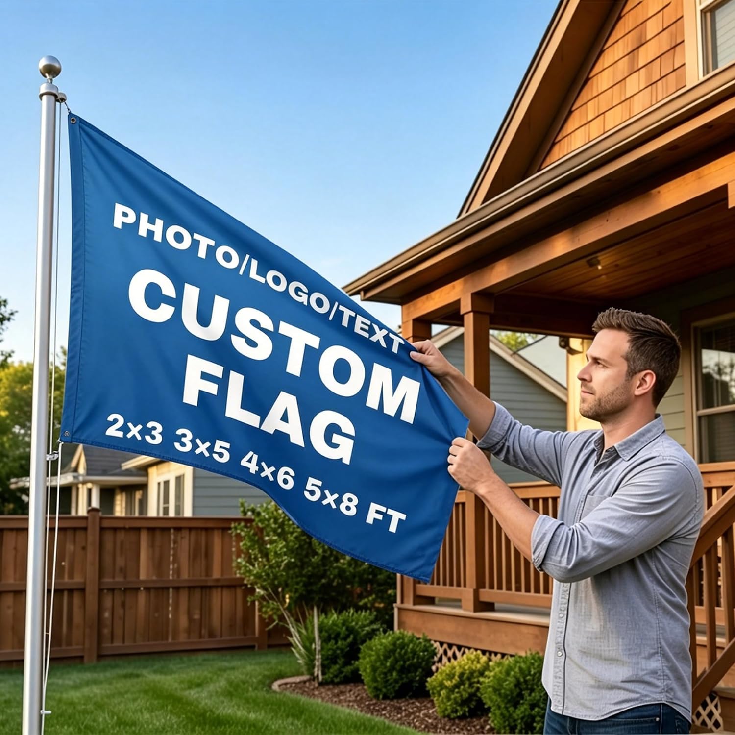 Custom Flag 3x5 Ft Custom Flags with Photo/Text/Logo, Personalized Flag Funny Tapestry Poster Banners for Clubs Concerts Bars University Dormitories Living Rooms Bedrooms