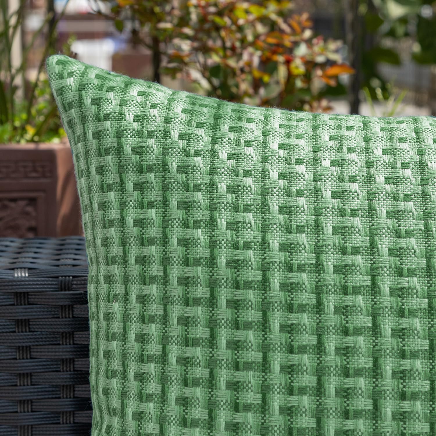 Kevin Textile Outdoor Waterproof 12"x24" Pillow Covers 2 Pack, Sage Green