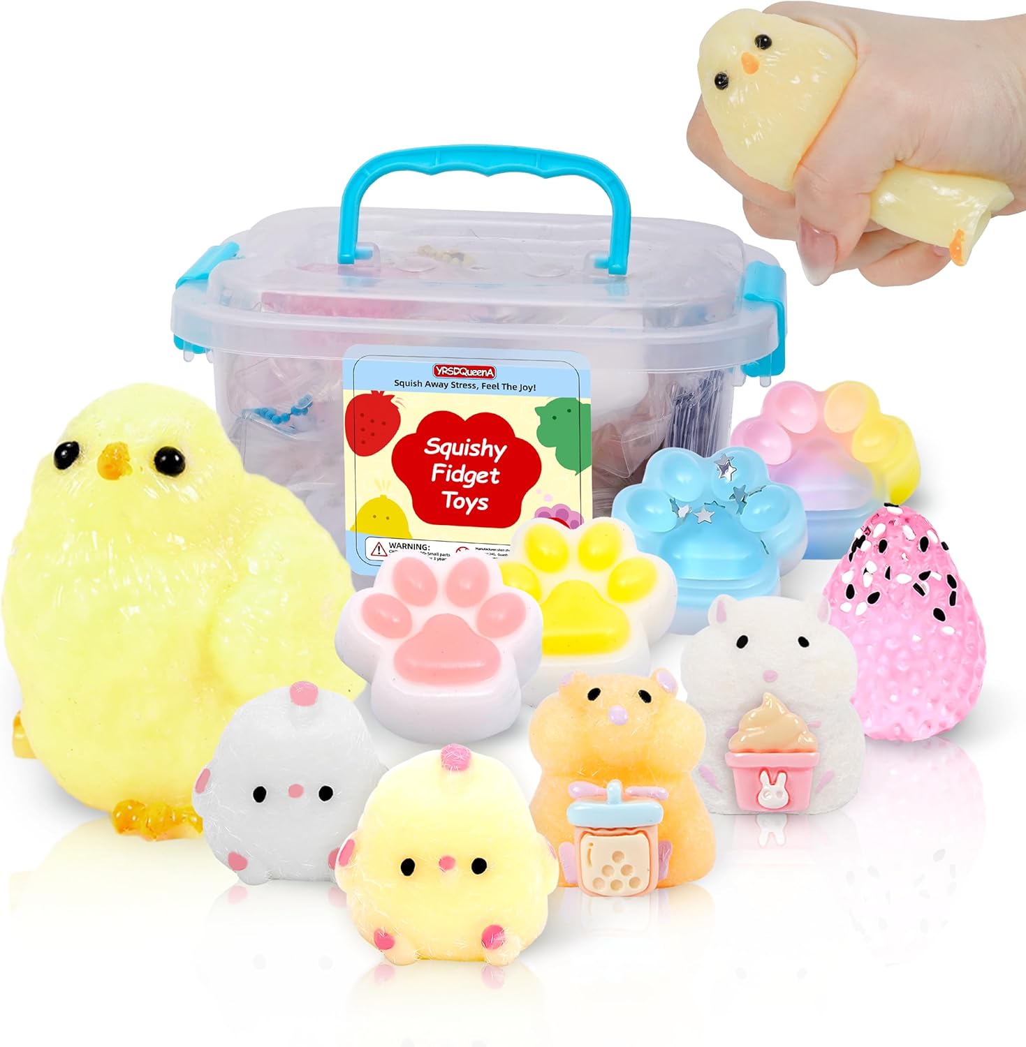 10 Pack Taba Squishy Toys kit with Toy Box-Squeeze Toys Squishy Fun Box