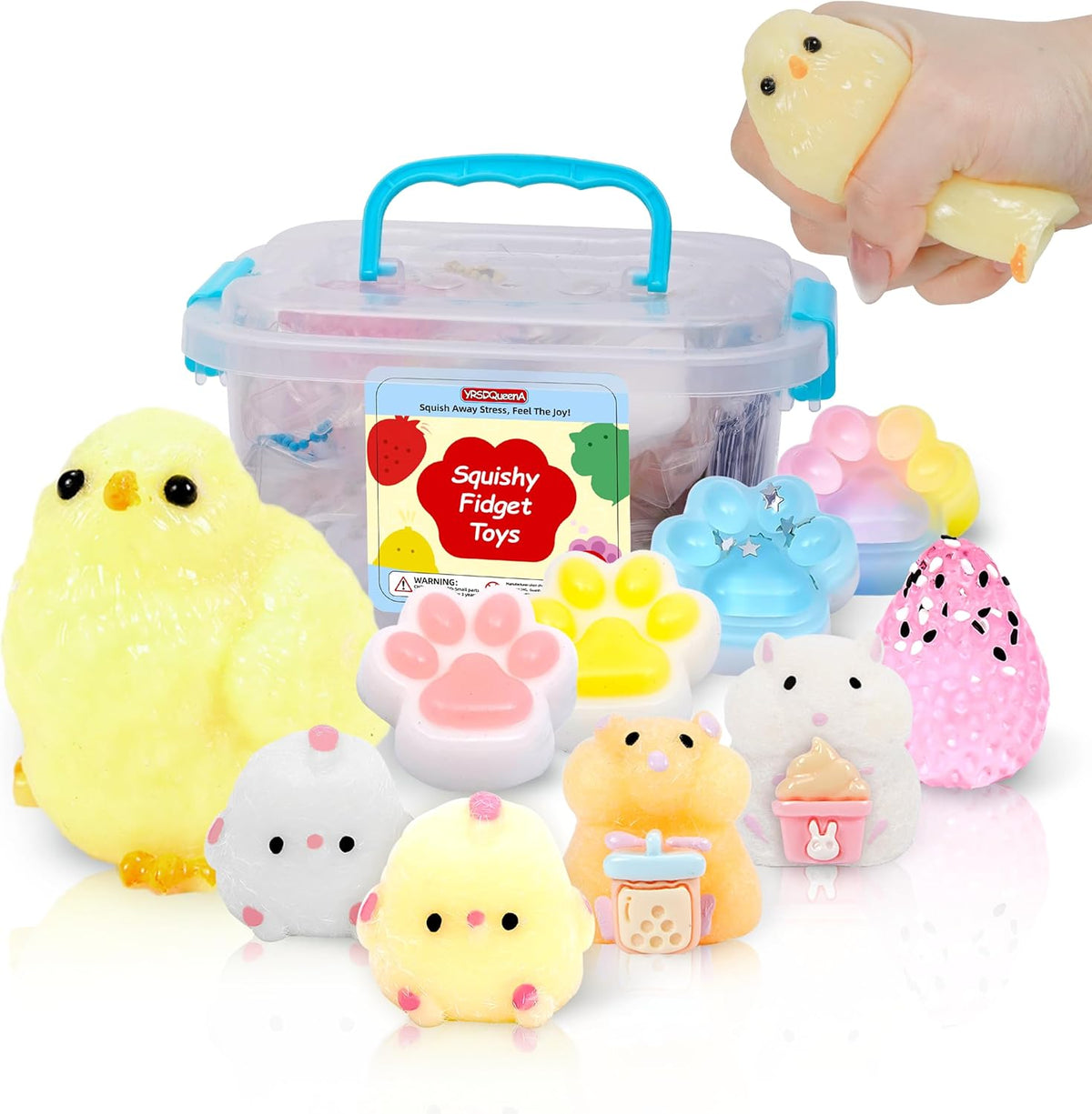 10 Pack Taba Squishy Toys kit with Toy Box-Squeeze Toys Squishy Fun Box