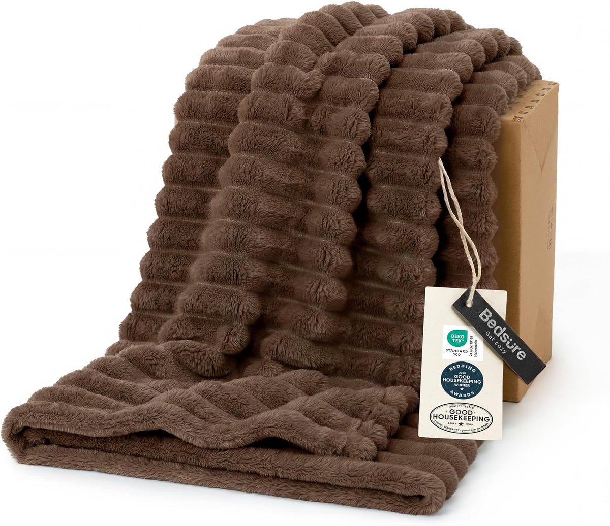 Bedsure Soft Brown Throw Blanket for Couch Decor Gifts 50"x60"