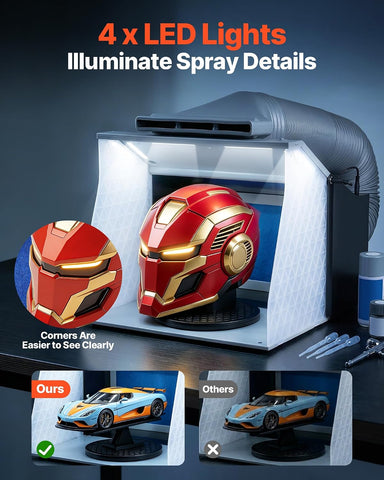 VEVOR Airbrush Spray Booth Portable Hobby Airbrush Paint Spray Booth Kit