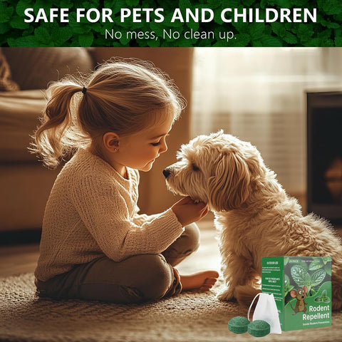 Mouse Rodent Repellent, 48 Pack Peppermint Lemon Oil Mice Repellent for Squirrel Rats Spider Pests, Natural Deterrent for Kitchen, Warehouse, Car, Indoor, Outdoor, Safe for Pets Family