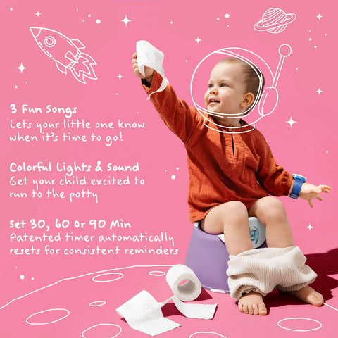 POTTY TIME Fun Potty Watch for Toddlers: Orange + Battery Replacement Kit