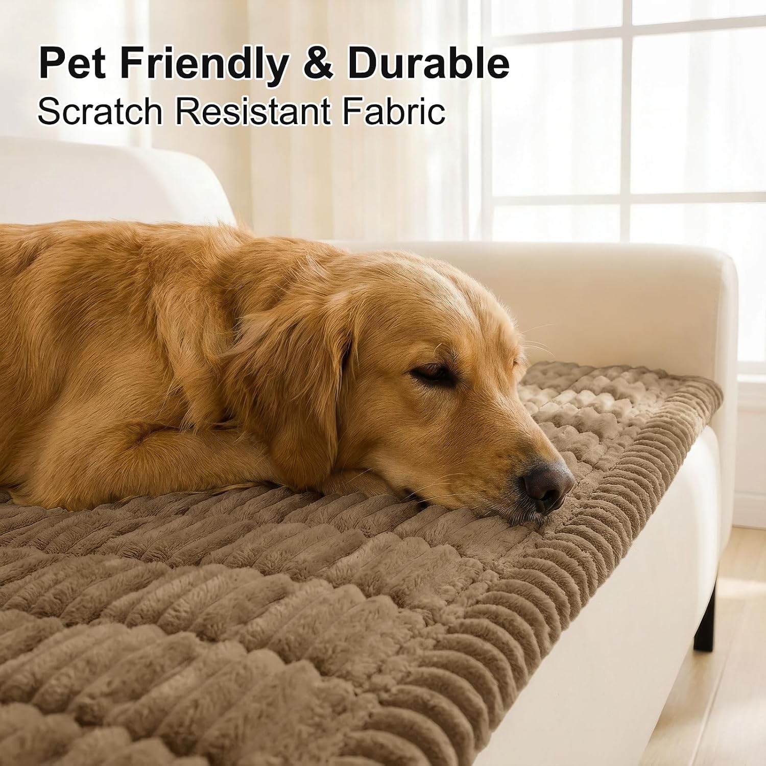 Smiry Couch Cover for Dogs, Non Slip Washable Sofa Protector for Pets