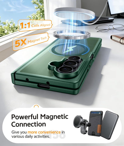 FNTCASE for Samsung Galaxy Z Fold 7 Case, Hinge Protection, Fit for Magsafe