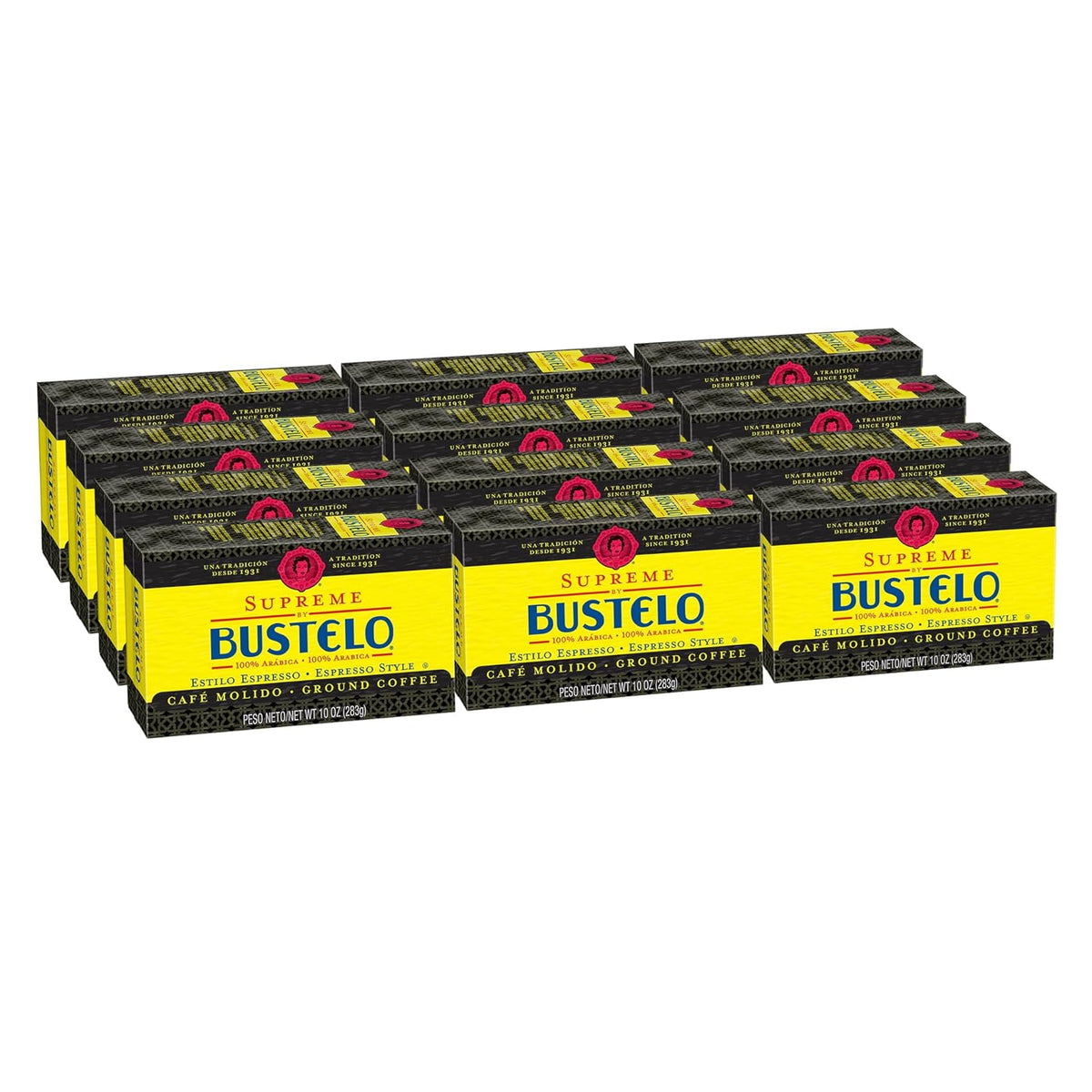 Supreme by Bustelo Espresso Style Ground Coffee, 12 Bricks (10 Oz. Each)