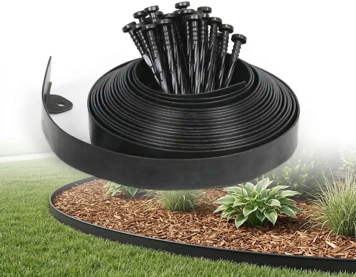 Gardzen 1.5" x 60' Landscape Edging Kit
