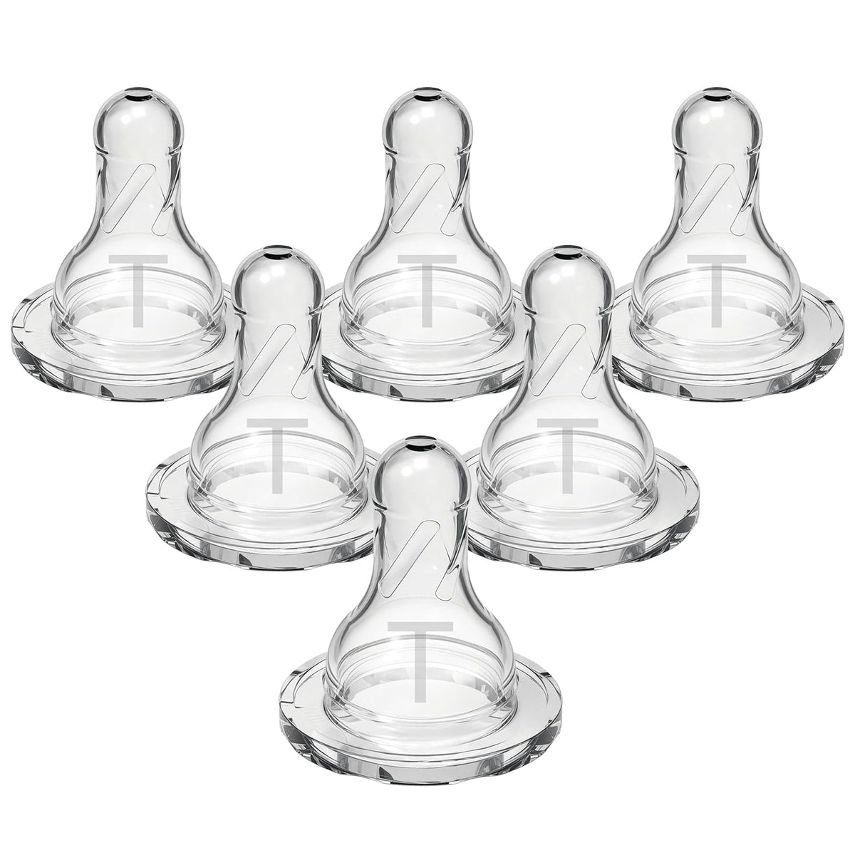 Dr. Brown's Narrow Anti-Colic Level T Baby Bottle Nipple, 0m+, 6-Pack
