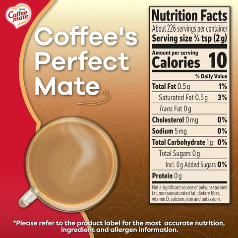 Nestle Coffee mate Coffee Creamer Original, Pack of 12 (16 Ounce) (11000443) | Powdered coffee creamer; original; kosher; gluten free; 12 x 16 oz