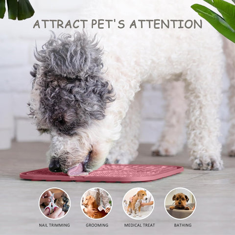 ChefAide 2 Pack Lick Mat for Dogs, Cats & Puppies with Suction Cups
