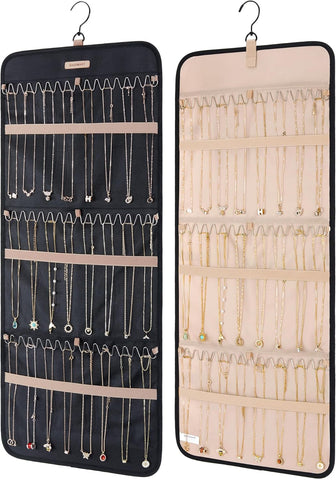 BAGSMART Hanging Necklaces Organizer Jewelry Holder, 1 piece, Large Black