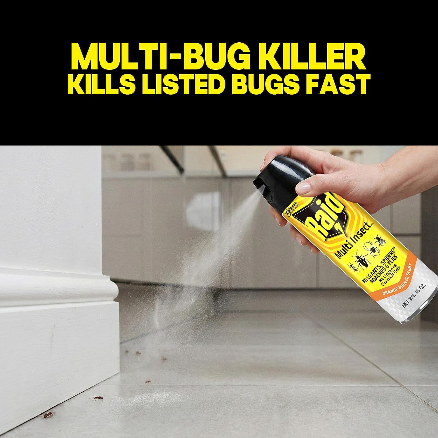 Raid Multi Insect Killer Bug Spray, Orange Breeze, 15 oz