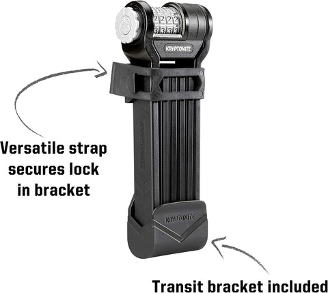 Kryptonite Keeper 585 Folding Combo Bike Lock, 4-Digit Resettable, 85cm