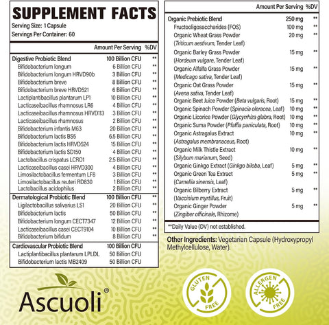 Prebiotics and Probiotics - 300 Billion CFU, 24 Probiotic+15 Herbs, 240 Cap