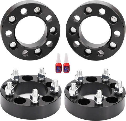 FLYCLE 5x4.5 to 5x5 Wheel Adapters Conversion Compatible with JK XK WK WJ Wheels on Tj Yj Kk Xj Mj Kj Zj Vehicle, 1.25 inch 5x114.3mm to 5x127mm Forged Wheel Adapter with 1/2-20 Studs & 71.5mm Bore
