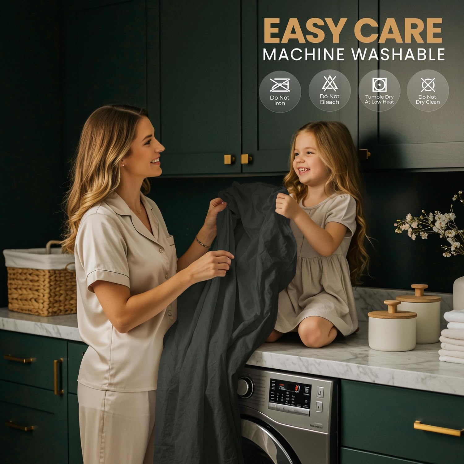 Premium Waterproof Mattress Protector Full Size, Gray, 15" Deep Pocket