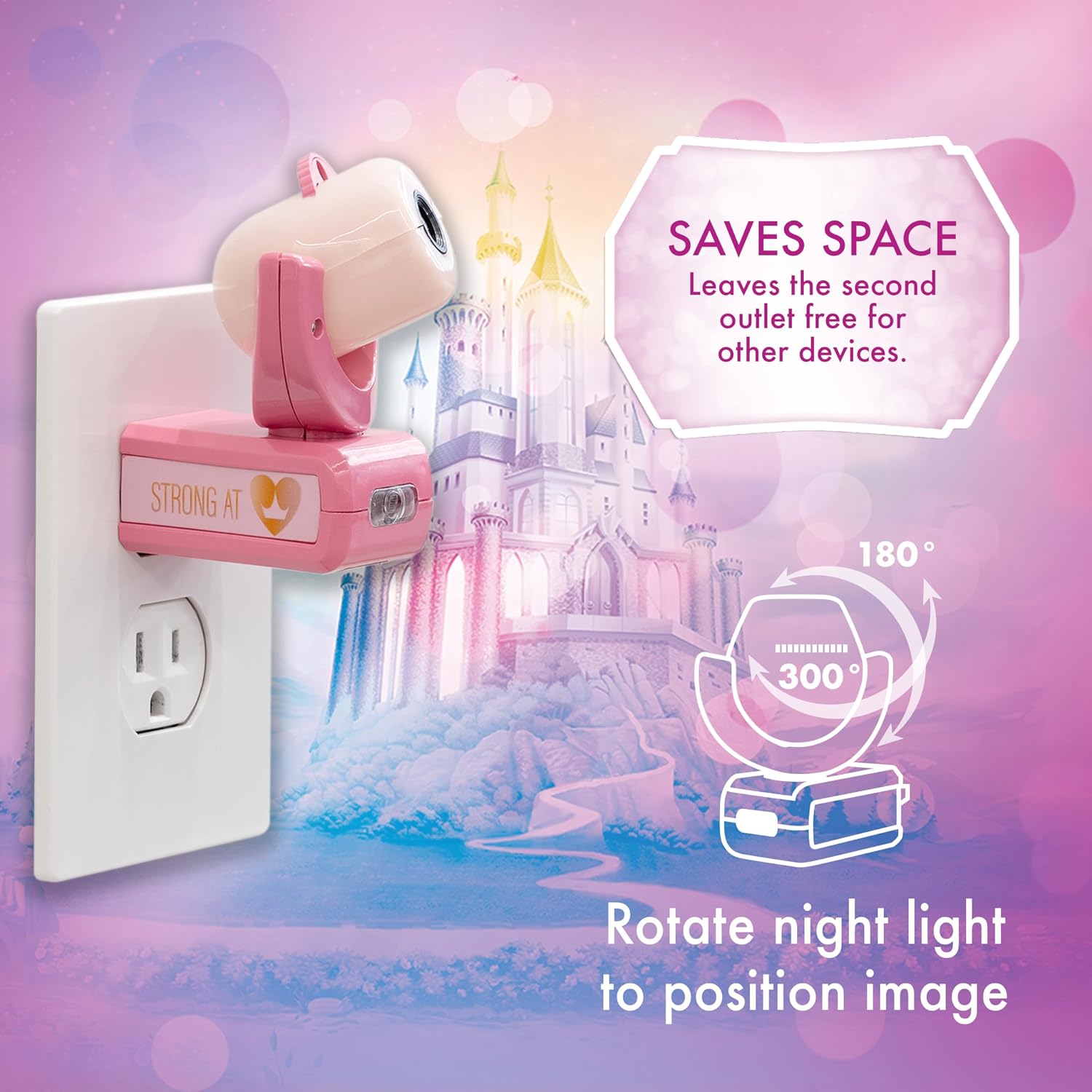Projectables Disney Princess Night Light with Dusk to Dawn Sensor