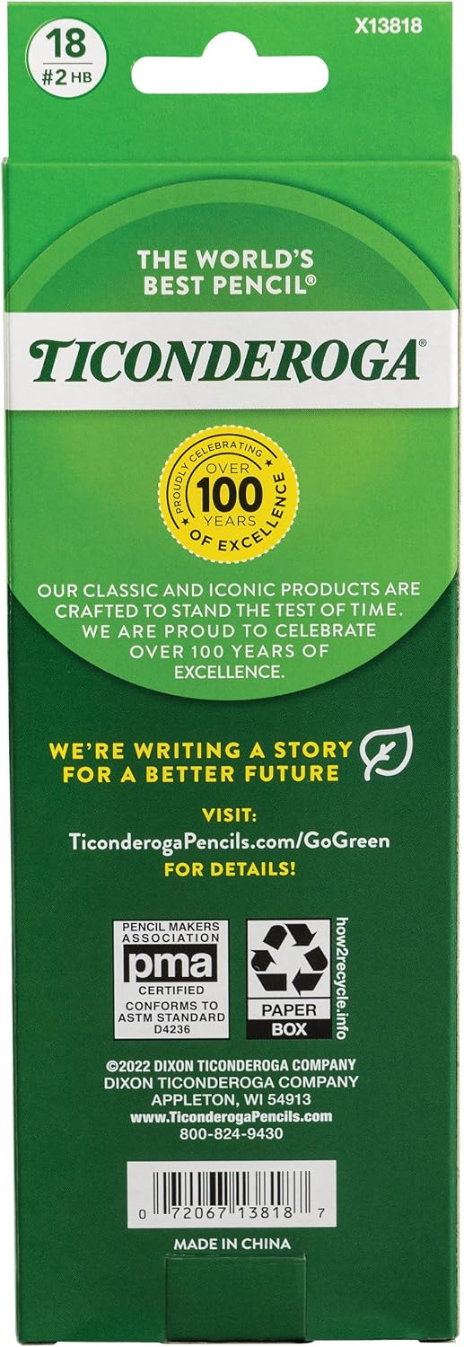 Ticonderoga Wood-Cased Pencils, Pre-Sharpened