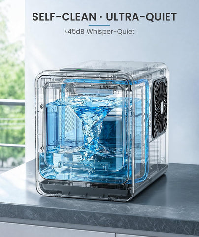 Electactic Nugget Ice Maker Countertop, Ready in 4 Mins, 35Lbs/24H
