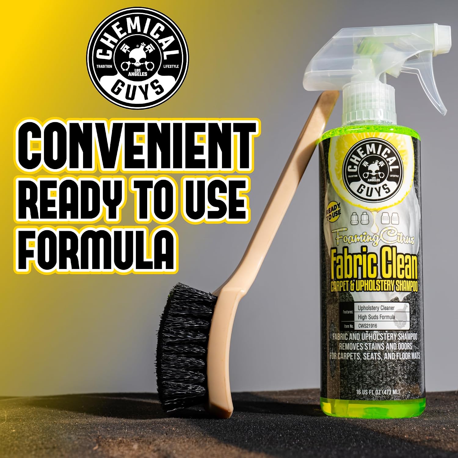 Chemical Guys, Citrus Fabric & Carpet Cleaner, Ready-to-Use Spray, 16 oz