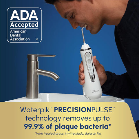 Waterpik Cordless Advanced Portable Water Flosser, Rechargeable, White