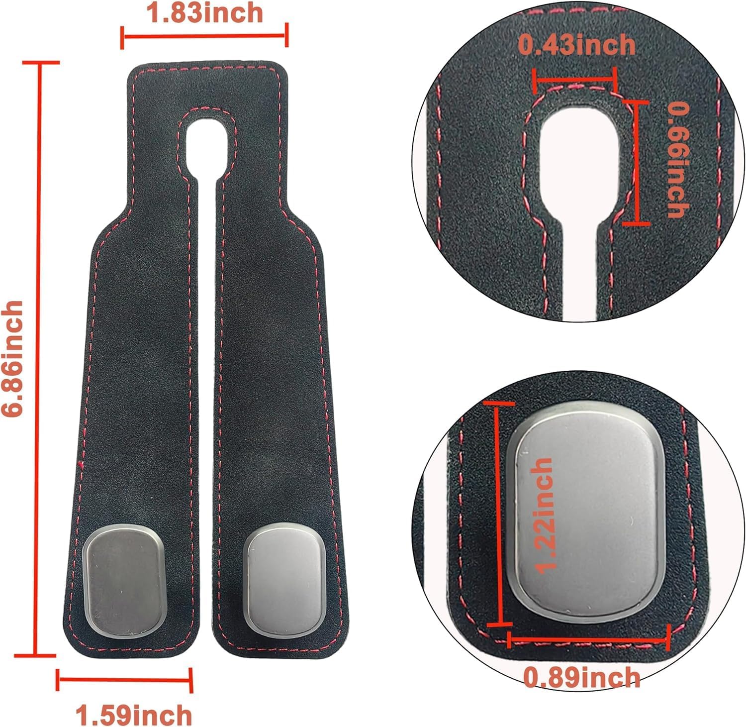 Amelity Car Headrest Hooks, Purse Hook for Car 4 Pack Black