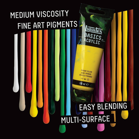 Liquitex BASICS Acrylic Paint, 13.5-oz Bottle, Unbleached Titanium