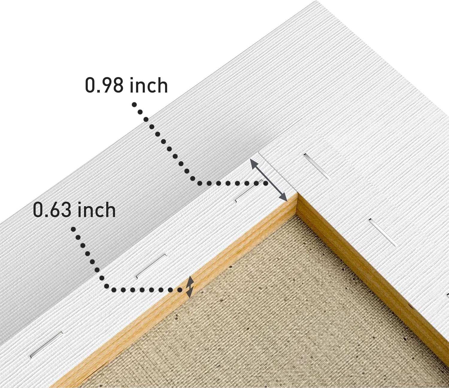 GOTIDEAL Stretched Canvases for Painting, 6x6 Inch Set of 7, Primed White