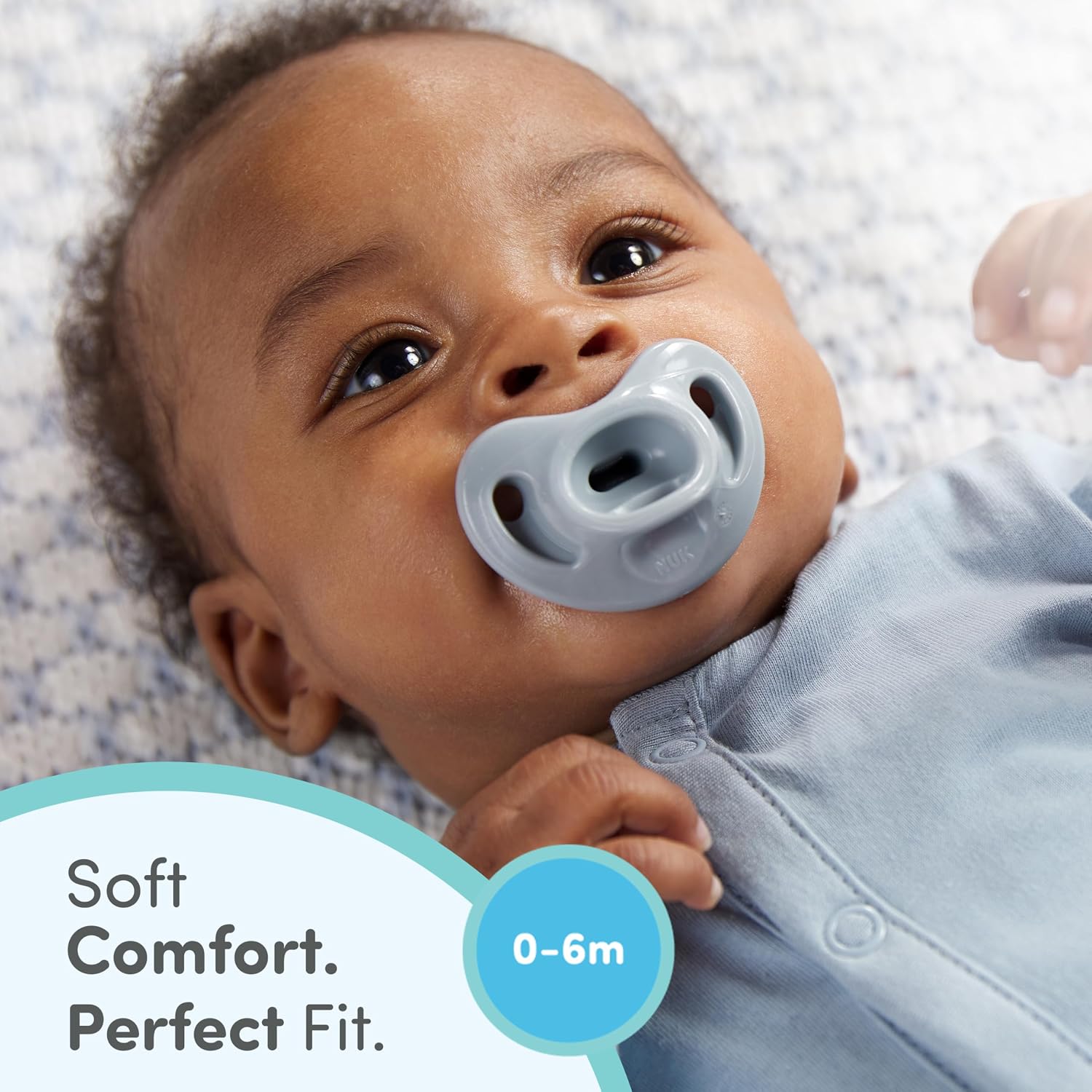 NUK Timeless Comfy Pacifier | 100% Silicone, One-Piece Design | BPA-Free, Gentle on Baby’s Skin | 5-Pack, for 0-6M