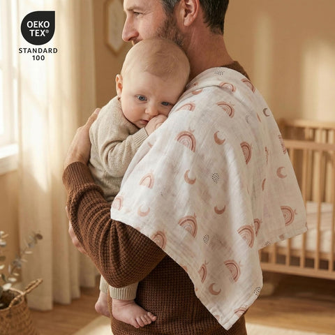 GLLQUEN BABY Receiving Blankets Muslin Swaddle Blanket for Newborn Girl Boy