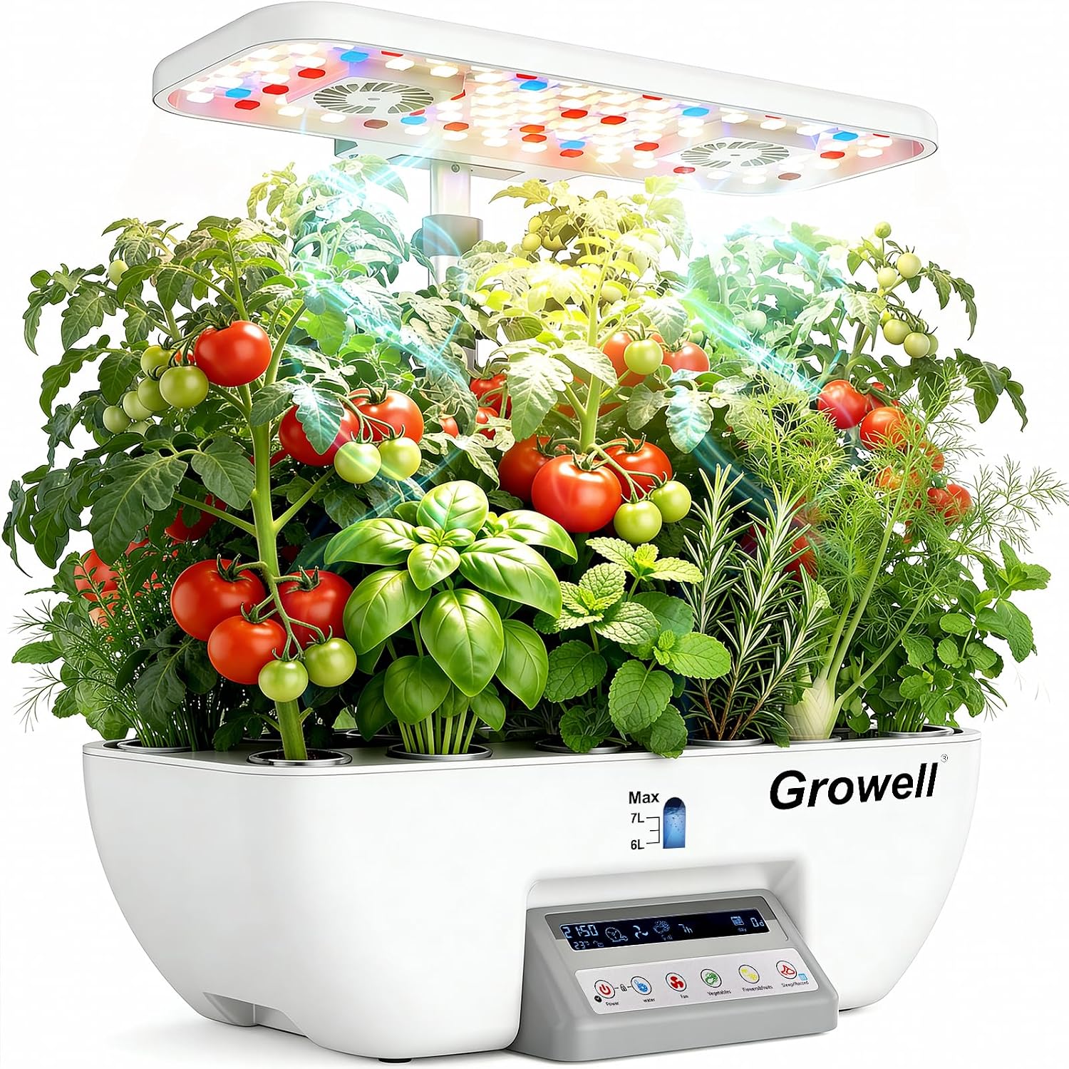 Growell 17 Pods Hydroponics Growing System Kit, Indoor Garden with 2 Fans