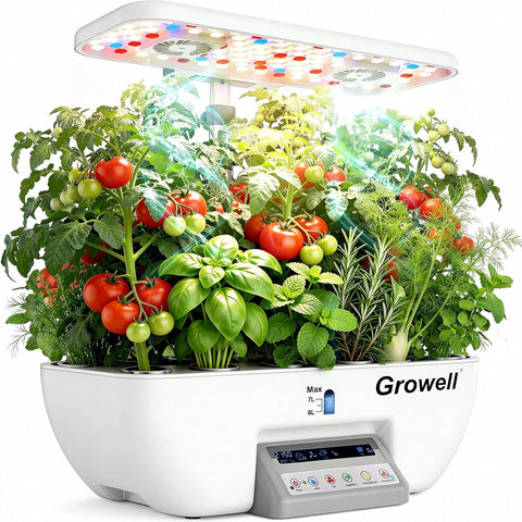Growell 17 Pods Hydroponics Growing System Kit, Indoor Garden with 2 Fans