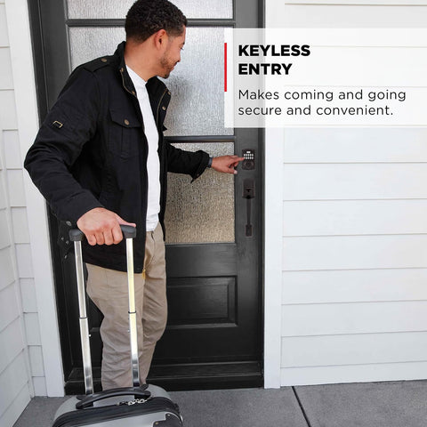 Kwikset Powerbolt 250 10-Button Keypad Venetian Bronze Transitional Electronic Deadbolt Door Lock, Featuring Convenient Keyless Entry, Customizable User Codes and Auto-Locking