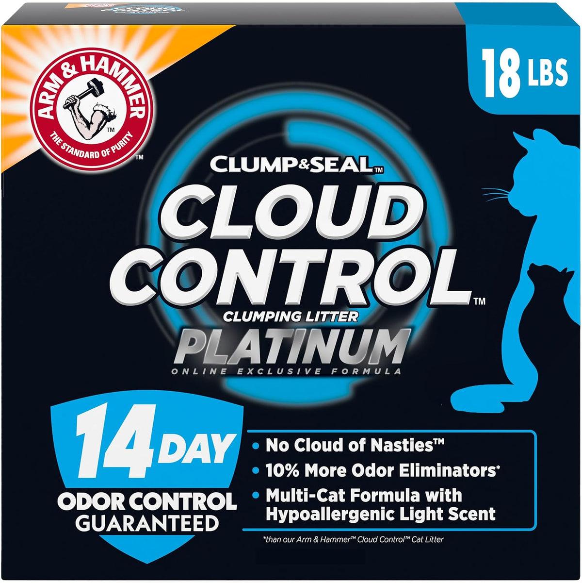 ARM & Hammer Cloud Control Platinum Cat Litter, Multi-Cat, 18 lbs