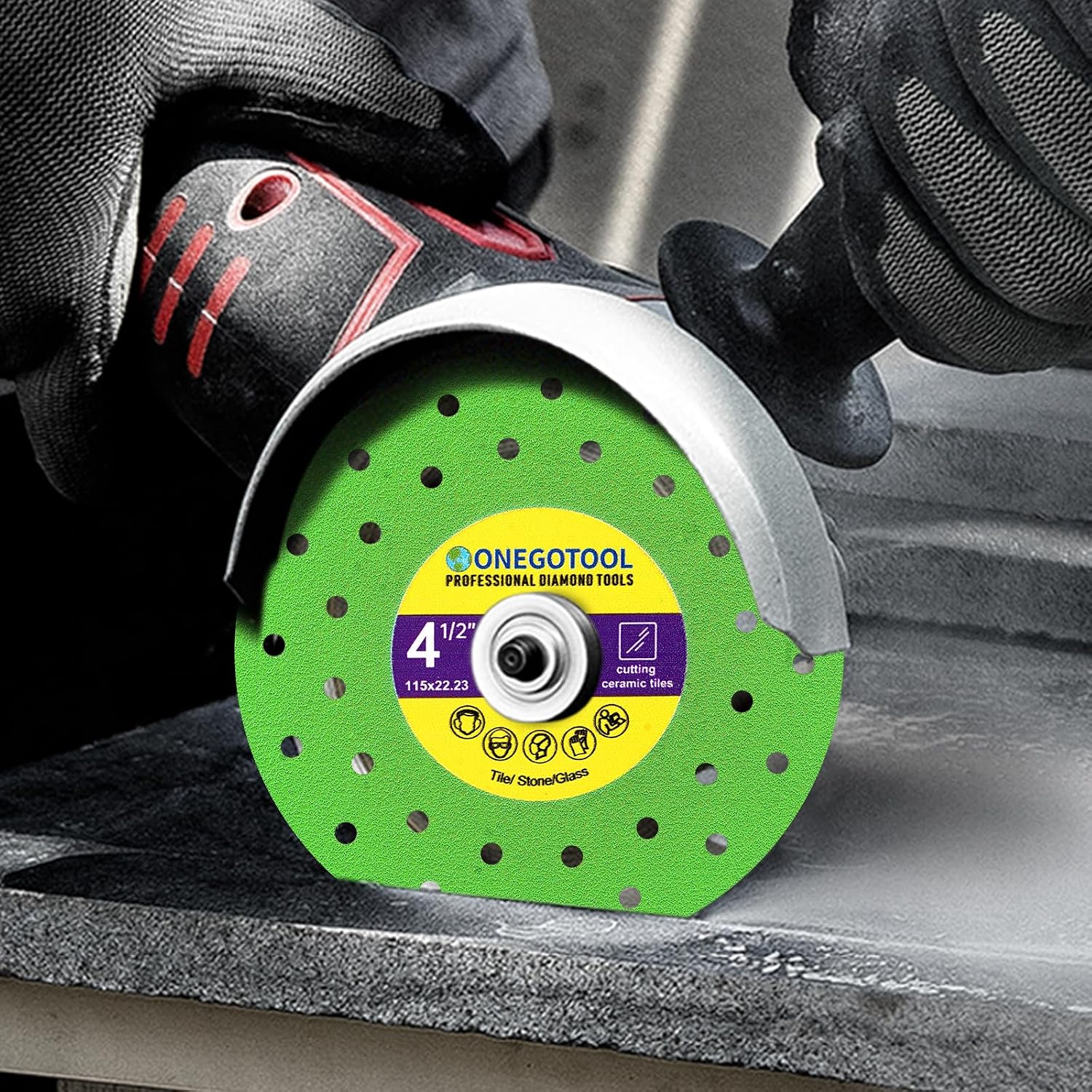 4-1/2 inch Tile Cutter Diamond Saw Blade for Angle Grinder Porcelain Ceramic Glass Marble Cutting Tools Grinding disc (10pcs)