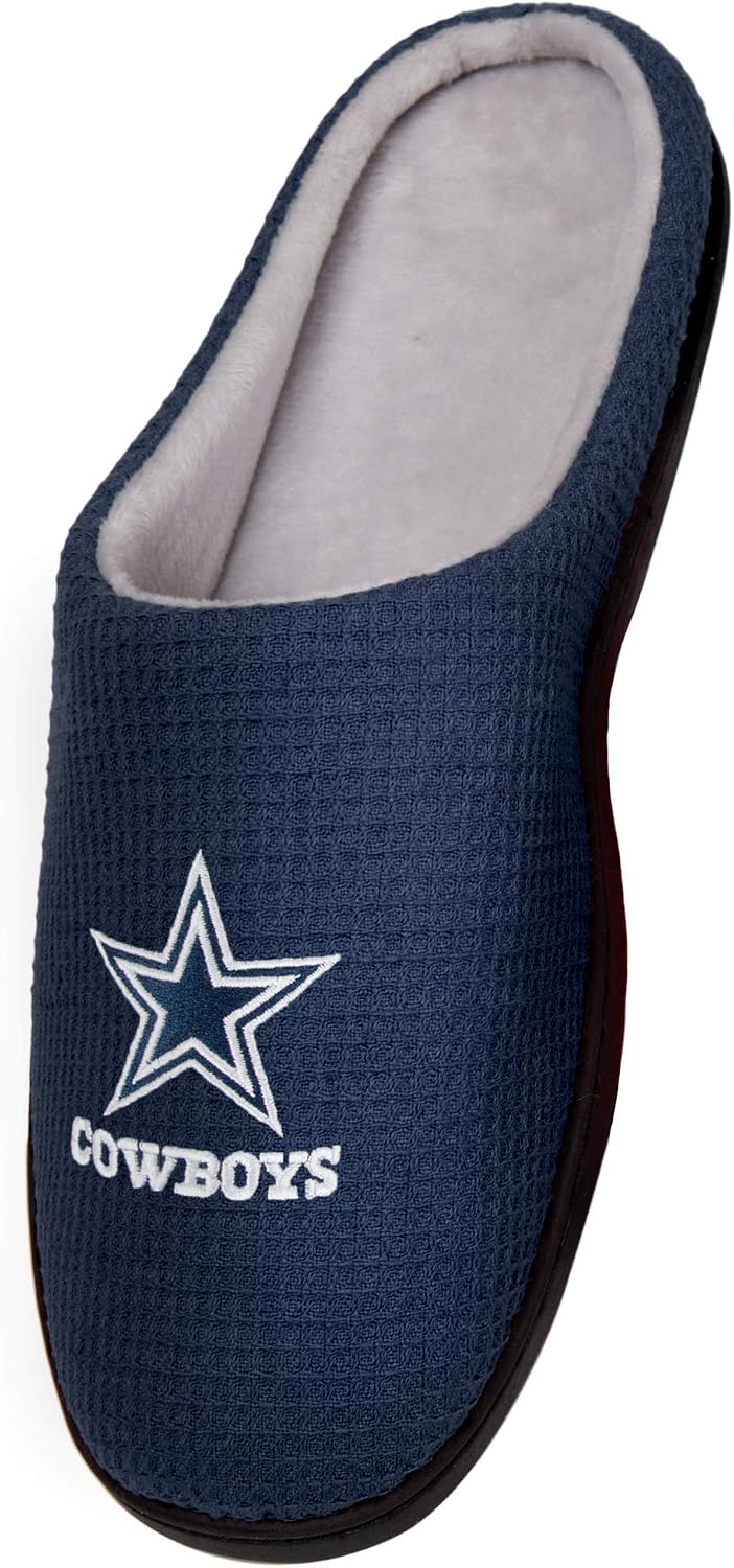 FOCO Men's NFL Team Logo Memory Foam Slide Slippers
