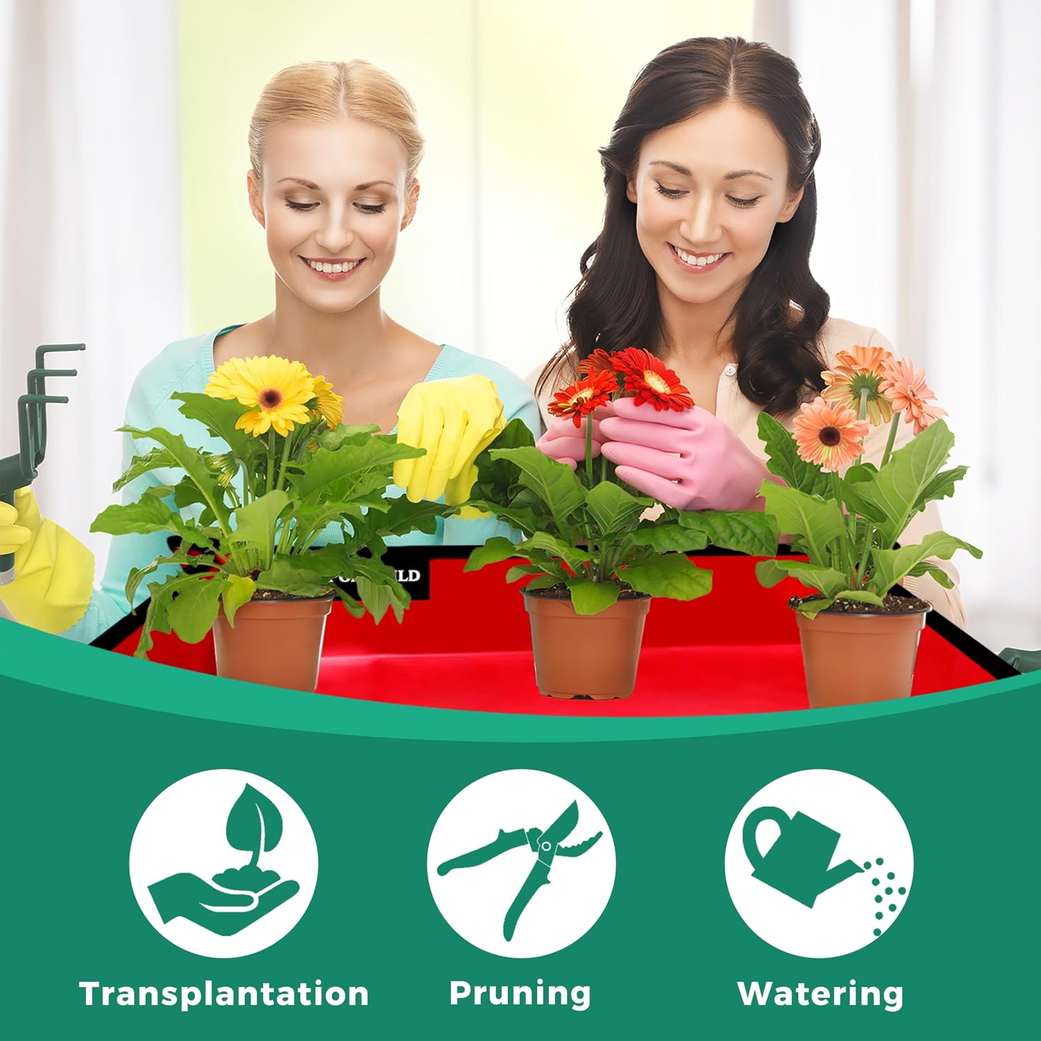 Repotting Mat for Indoor Plants 39.5"x31.5", Unique Gifts for Plant Lovers