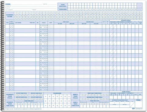 Score It Right Basketball Scorebook – 16-Player Men’s and Women’s Basketball Score Keeping Book – Basketball Game Score Book for Individual and Team Stats – 9.25 x 12-inch Hardcover Book